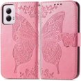 thumbnail image 2 of for Moto G Power 5G 2024 Case Wallet,Women Flip Folio Cover with Credit Card Holders Butterfly Embossed PU Leather Kickstand Wrist Strap Phone Case for Motorola Moto G Power 2024 (Pink), 2 of 13