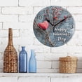 thumbnail image 3 of Ryvnso Valentines Day Heart Print Wall Clock Non Ticking Silent Kitchen Clock Battery Operated Clocks 10 inch, 3 of 7