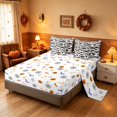thumbnail image 5 of Homewish Happy Halloween King Bedding, Cartoon Spooky Animal King Bed in a Bag, Black White Orange, Pumpkin Bat Reversible 7 Pieces, 5 of 7
