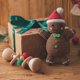 thumbnail image 1 of Santa Claus Baby Rattle Toy Handmade Crochet Rattles Appease Doll Beech Wood Rattle Play Gym Kids Christmas Gift With Box heqiyong LED, 1 of 2