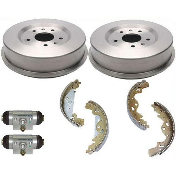 Rear Brake Drum Drums Shoes Wheel Cylinder Kit 2002-2005 Land Rover Freelander