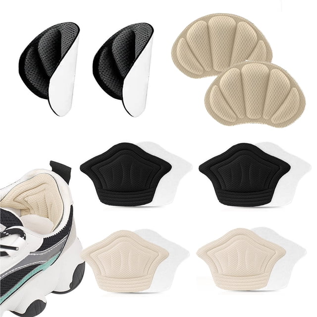 4 pares de insertos de zapatos premium TUNC protectores de talón para mejor calce Sencillez