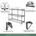 thumbnail image 4 of Plant Stand, Metal Plant Holder Display Rack, Garden Stand & Flower Pot Black, 4 of 8