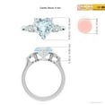 thumbnail image 5 of ANGARA Natural 1.8 ct Aquamarine and Diamond Three Stone Engagement Ring in 14K White Gold for Women (Size-9mm) | March Birthstone, Anniversary, Jewelry Gift for Women | Natural Aquamarine Ring, 5 of 9