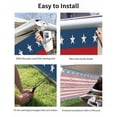 thumbnail image 7 of 4th of July RV Awning Sun Shade Screen 9'X7' Patriotic Stars Red Stripes Mesh Sunscreen American Flag Awning Shade Screen with Zipper UV Blocker Completed Kits Outdoor Canopy for RV Motorhome Camper, 7 of 7
