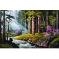 thumbnail image 1 of Forest River 5D Square Diamond Painting Kit, 1 of 5