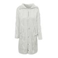 thumbnail image 3 of ClodeEU Woman Plus Size Winter Coat Clearance Women Hood Cardigan Large Size Sweater Pocket Single Breasted Long Sleeves Coat Rollbacks Gray 18(XXXXXL), 3 of 5