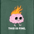 thumbnail image 3 of Instant Message - This Is Fine Brain Fire - Women's Lightweight French Terry Long Sleeve Shirt, 3 of 6