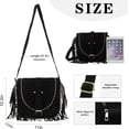 thumbnail image 3 of Women Fringe Hobo Bag Retro Tassel Shoulder Bag Fringe Purse Suede Tassel Hippie Saddle bag, 3 of 6