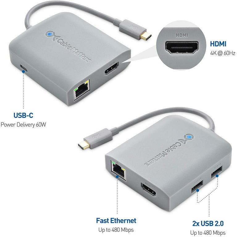 UGreen Hub USB-C Ethernet Adaptateur RJ45 HDMI 4K 60Hz : meilleur