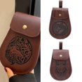 thumbnail image 2 of Medieval Knight Costume Accessories Renaissance Leather Belt Pouch Waist Bag Halloween Vikinges Costume Accessories Style 8, 2 of 4