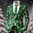 thumbnail image 5 of Funny Christmas Suits for Men 2 Piece One Button Xmas Color Block Jacket Blazer And Pant Set Slim Fit Winter Party Funny Men's Suits, 5 of 6