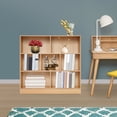 thumbnail image 5 of Bookcase, Wooden Bookshelf with 7 Compartments, 3-Tier Freestanding Display Storage Shelves, Cabinet Rack Organizer, DIY Book Case for Living Room, Bedroom, Home Office 39.37*9.06*39.37in, 5 of 25