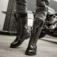 thumbnail image 4 of TIMIFIS Motorcycle Men’s Side Boot Zipper Oiled Leather Boots Merry Christmas, 4 of 6