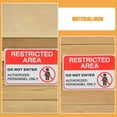 thumbnail image 3 of Moluckfu 2Pcs Keep Out Metal Sign Authorized Personnel Only Warning Sign for Outdoor Property, 3 of 8