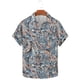 thumbnail image 4 of Blusa y camisa de manga corta con cuello vuelto para hombre, camisa hawaiana informal con estampado floral, camisa de manga corta con solapa, blusa, camisa de poliéster para hombre, 4 of 6