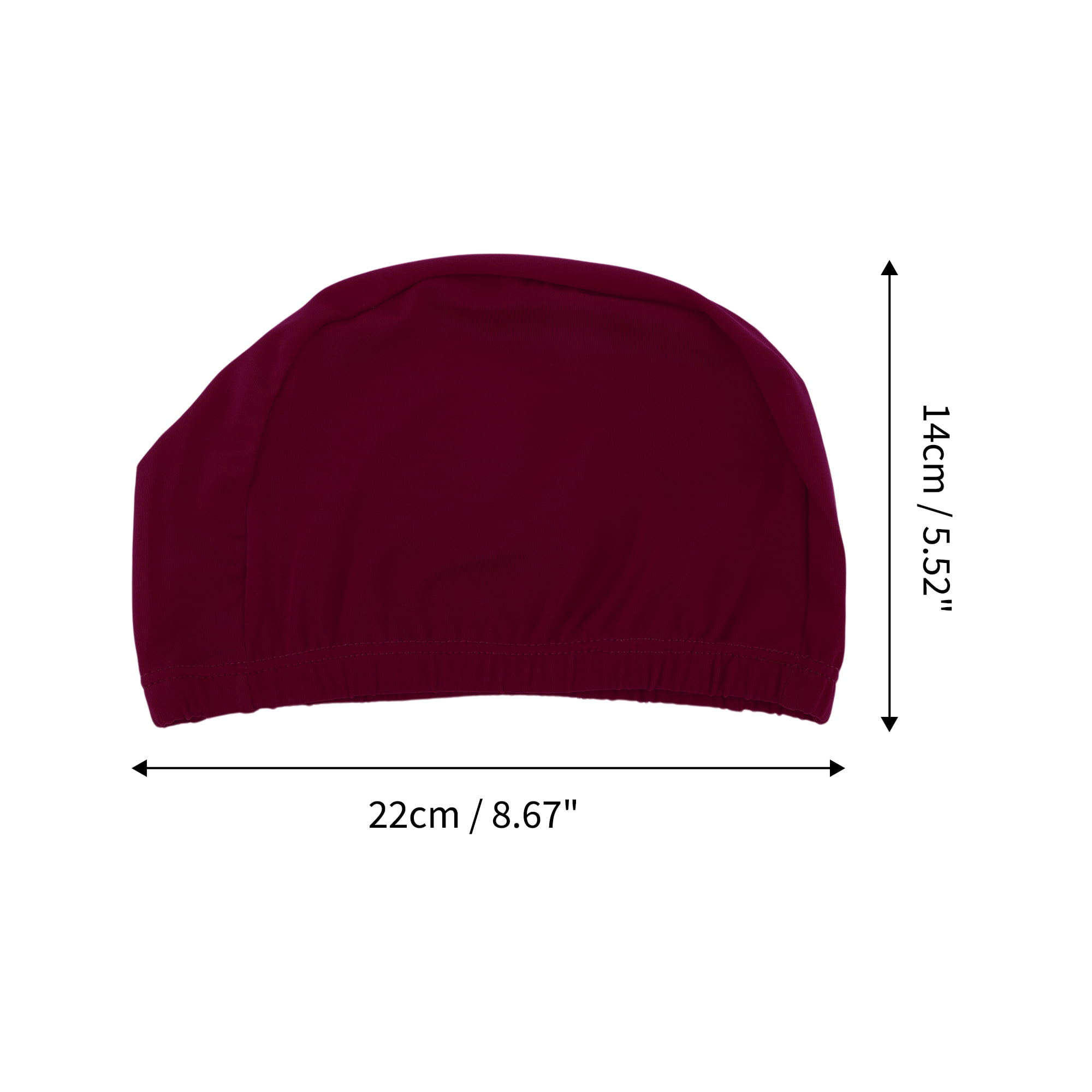 Unique Bargains Elasticity Swim Cap Measuring for Comfortable Fit Wine Red