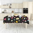 thumbnail image 4 of XAJAT 70‘‘x120'' Happy Birthday Rectangle Tablecloth, Cotton Linen Table Covers with Cake and Fireworks Prints, 4 of 4
