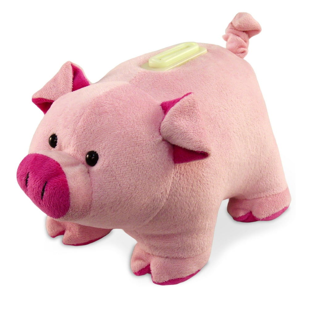 DolliBu Pink Pig Plush Huggie Bank Super Soft Piglet Stuffed Animal