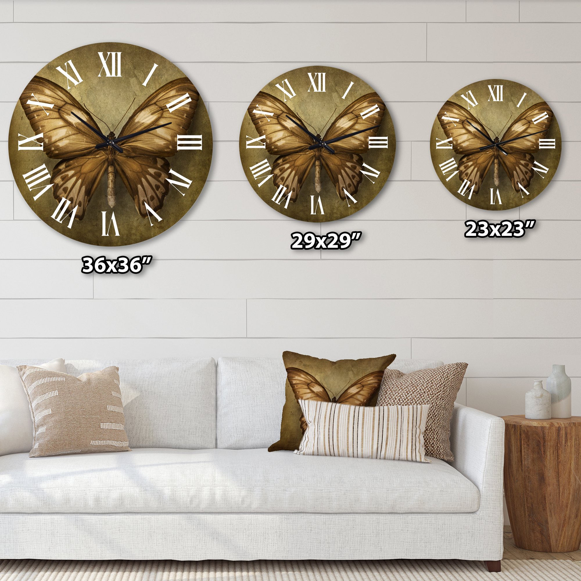 Designart 1 in Vintage Wall Clock