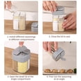 thumbnail image 4 of Cateissary 4 rejillas tarros magnéticos para especias cocina pimentero Picnic herramientas para hierbas y especias estante latas de especias de plástico Cocina y Comedor Gris Cateissary HA005159-02, 4 of 6