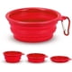 thumbnail image 1 of Cuenco plegable para perros, cuenco portátil de viaje con mosquetón, cuenco plegable para comida y agua para perros, cuenco para agua y comida para perros para viajar, caminar, salir, 1 of 5