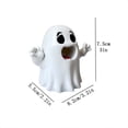 thumbnail image 3 of Halloween Ghost Figurine, Halloween Ghost Resin Statue, Open-Mouth Tabletop Decoration, Spooky & Cute Ghost Statue for Home, Desk, Party Decor, 3 of 4