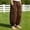Brown, variant on Purcolt Girls Cotton Linen Lantern Pants Casual Loose Fit Elastic Waist Cargo Pants Summer Beach Vacarion Wide Leg Tapered Bubble Pants for 7-16 Years