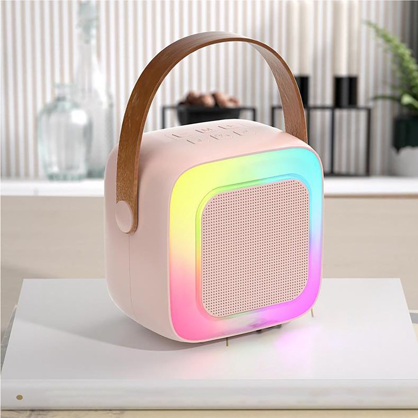 erfcxs Portable Mini Karaoke Machine An Ideal Gift For Children's Birthdays And Holidays Microphone Integrated Sound System Mini Sound System
