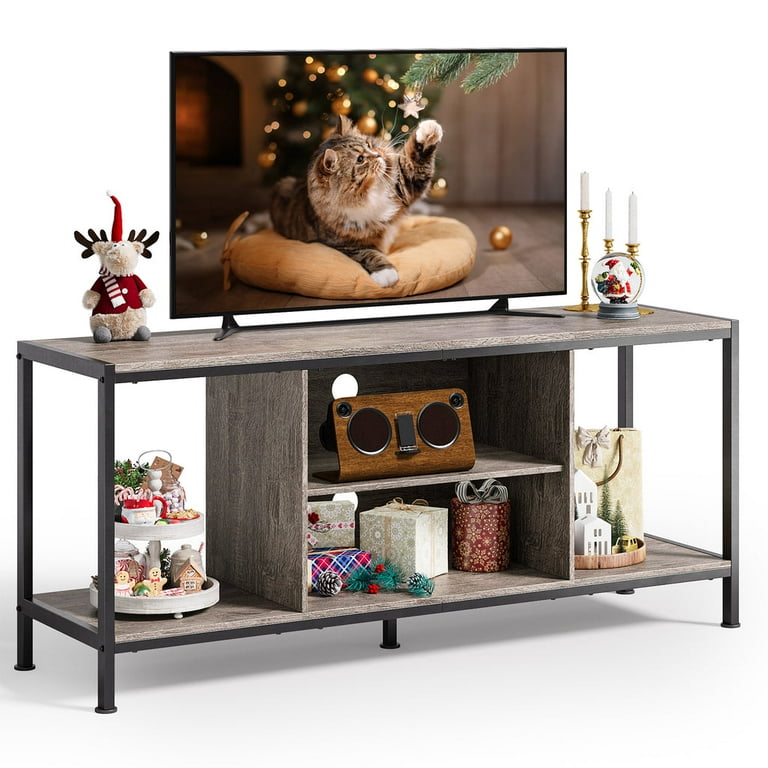 Aiho Ironwood Mid-Century TV Stand, Fits 65