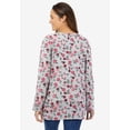 thumbnail image 2 of Woman Within Plus Size Perfect Printed Long-Sleeve V-Neck Tee, 2 of 6