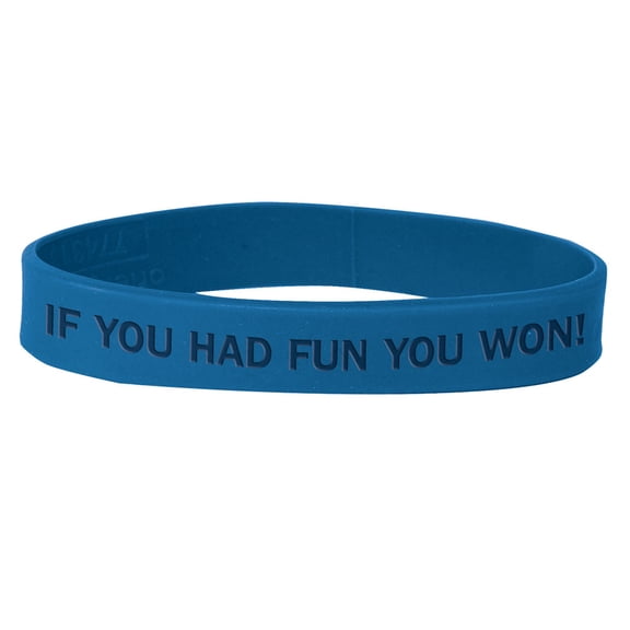 Set of 100 Wristbands - If You Had Fun You Won (Blue)