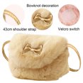 thumbnail image 3 of Mini bolsos de hombro peludos con nudo de lazo encantador para niños y niñas, bolsos cruzados, 3 of 6