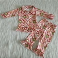 thumbnail image 1 of Ropa de invierno para niños, conjunto de ropa de dormir de Navidad, camisa de guitarra de Papá Noel, pantalones rojos, pijamas de moda, 1 of 4