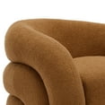thumbnail image 5 of Boucle Swivel Chair No Assembly Round Upholstered Swivel Barrel Arm Chair Single Sofa Chair Reading Chair for Living Room-Orange, 5 of 7