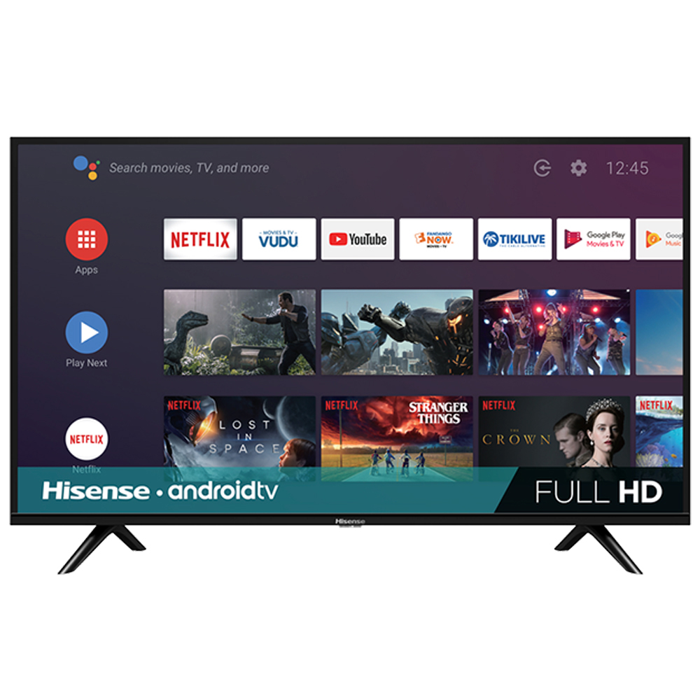 Hisense 43 inch H55 Series FHD Smart Android TV with DTS Studio Sound Bundle 37-100 Inch TV Wall Mount + 6-Outlet Surge Adapter + 2x 6FT 4K HDMI 2.0 Cable - image 2 of 10