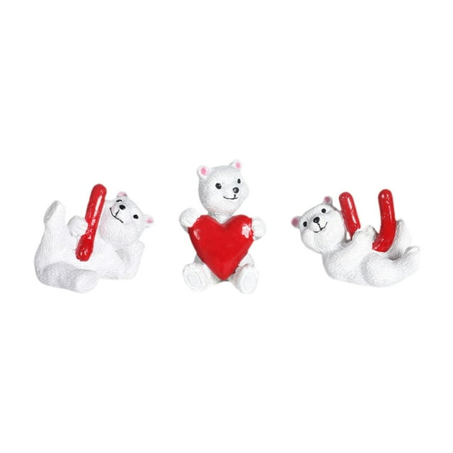 3 figuras de oso , esculturas decorativas, adornos de resina, adornos de mesa, estatuas de oso para repisa de chimenea