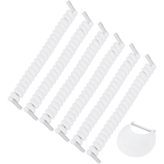 6 Pairs Sun String Visor Cord Curly Shoelaces Replacement Elastic Shoe Lace for Foam Sun Hat Sports Sports Shoes