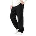 thumbnail image 2 of JTSRKL Corduroy Textured Pants for Men Wide Leg Baggy Elastic Waist Pockets Lightweight Bottoms Casual Bottoms Relaxed Fit Trousers, 2 of 6