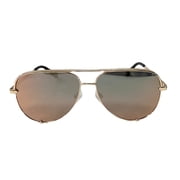 Quay Australia High Key Aviator Sunglasses Gold Polarized