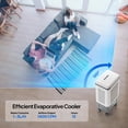 thumbnail image 3 of Evaporative Air Cooler, 5.2 Gal Portable Swamp Cooler with Auto Oscillating, Remote, 3 Speeds, 12H Timer & 4 Ice Packs, 3-IN-1 Humidifying Cooling Fan Indooor Patio Garage, 3 of 7
