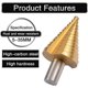 thumbnail image 4 of Step Drill Bit High Speed Steel, Titanium Triangle Handle Round Step Cone Drill Drill, 4 of 5