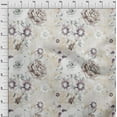 thumbnail image 3 of oneOone Georgette Viscose Tan Fabric Florals Craft Projects Decor Fabric Printed By The Yard 42 Inch Wide, 3 of 4