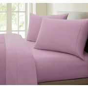 Oxford Collection 600 Thread Count Deep Pocket Egyptian Quality Cotton Solid Sheet Set (Full, Purple)