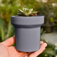 thumbnail image 4 of Plant Pots 10 Pcs Small Flower Pots For Indoor Plant Pots Succulent Pots Small Plant Pots With Drainage Planters For Indoor Plants Nursery Pots Plastic Pots For Plants Herb Planter Black, 4 of 6