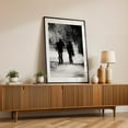 thumbnail image 2 of Blurred Sentinels - Athens Greece Photography Silhouette Abstract Black and White Forest Nature Black Framed Wall Art Print 6 x 8 inches, 2 of 9