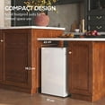 thumbnail image 4 of 2.1 Cu. Ft. Mini Upright Freezer, Compact Small Deep Freezer with Reversible Door and Removable Shelf, White, for Apartment, Dormitory, RV, Home Office, and Small Kitchens, 4 of 7