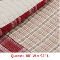 thumbnail image 2 of Cotton True Patchwork Reversible Red Tartan Plaid Timeless Quilt Bedding Set, Coverlet Bedspread, Comforter Set for Bedroom, Guest Room, Apartment, Home, Hotel, Classic Plaid, Queen -3 Piece, 2 of 5
