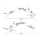 thumbnail image 2 of Pegatinas de vinilo para ruedas traseras, calcomanías de lobo corriendo para carrocería de coche de carreras, bricolaje, color negro, 2 of 3
