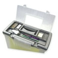 thumbnail image 4 of Storex Portable File Box - 12" Height X 14.5" Width X 10.5" Depth External Dimensions - Plastic - Clear, Silver - File (61511U01C), 4 of 8